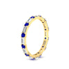 Load image into Gallery viewer, baguette-and-round-diamond-band-with-blue-sapphire-in-yellow-gold-fdewb318gsablangle2-nl-yg