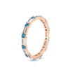 Load image into Gallery viewer, baguette-and-round-diamond-band-with-blue-topaz-in-rose-gold-fdewb318gicbltoangle2-nl-rg