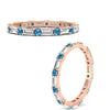 Load image into Gallery viewer, baguette-and-round-diamond-band-with-blue-topaz-in-rose-gold-fdewb318gicbltoangle3-nl-rg