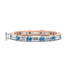 Load image into Gallery viewer, baguette-and-round-diamond-band-with-blue-topaz-in-rose-gold-fdewb318gicbltosleep-nl-rg-hw