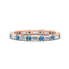 Load image into Gallery viewer, baguette-and-round-diamond-band-with-blue-topaz-in-rose-gold-fdewb318gicbltosleep-nl-rg
