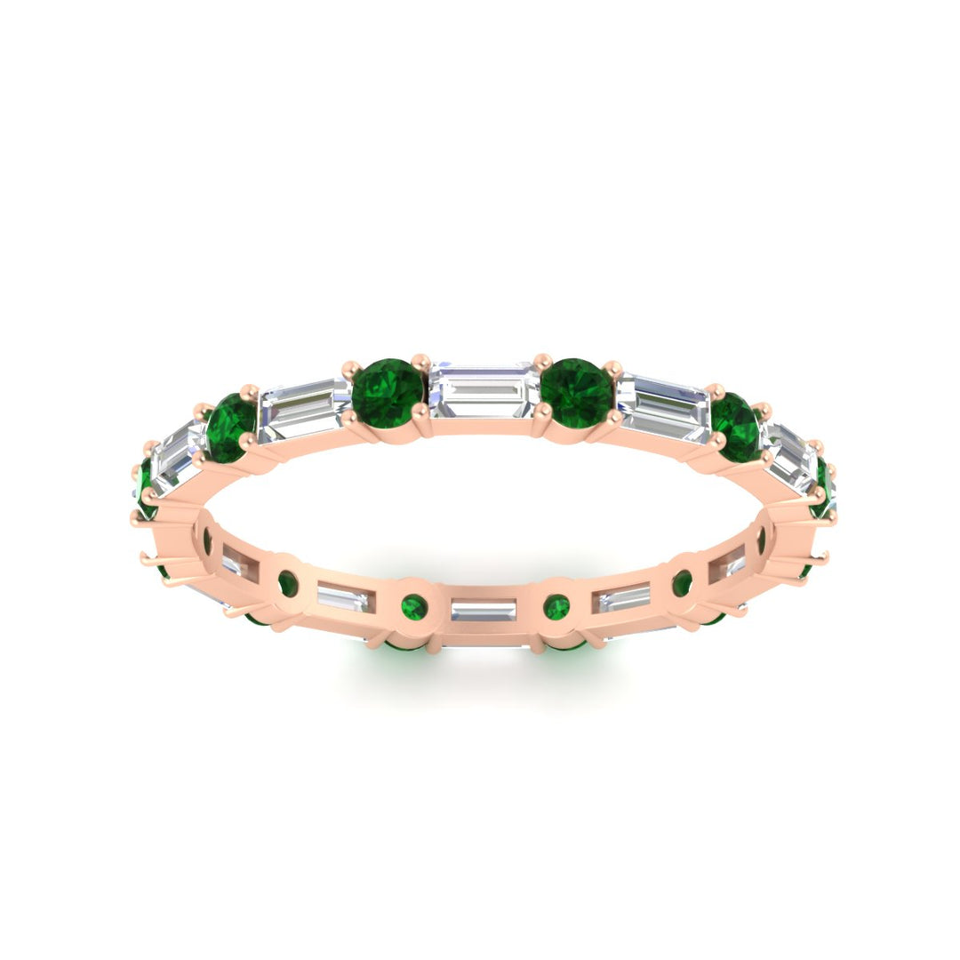 baguette-and-round-diamond-band-with-emerald-in-rose-gold-fdewb318gemgrangle5-nl-rg