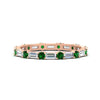 Load image into Gallery viewer, baguette-and-round-diamond-band-with-emerald-in-rose-gold-fdewb318gemgrsleep-nl-rg