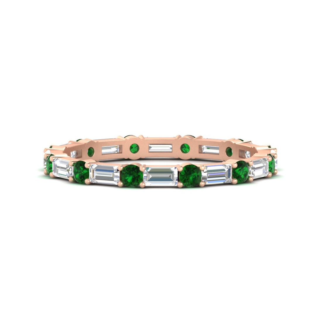 baguette-and-round-diamond-band-with-emerald-in-rose-gold-fdewb318gemgrsleep-nl-rg