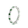 Load image into Gallery viewer, baguette-and-round-diamond-band-with-emerald-in-white-gold-fdewb318gemgrangle2-nl-wg