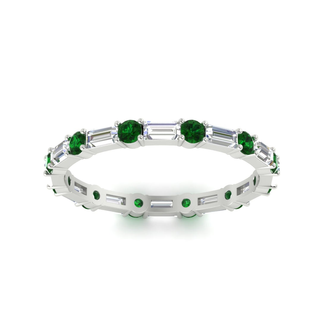 baguette-and-round-diamond-band-with-emerald-in-white-gold-fdewb318gemgrangle5-nl-wg