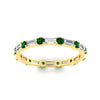 Load image into Gallery viewer, baguette-and-round-diamond-band-with-emerald-in-yellow-gold-fdewb318gemgrangle5-nl-yg