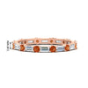 Load image into Gallery viewer, baguette-and-round-diamond-band-with-orange-sapphire-in-rose-gold-fdewb318gsaorsleep-nl-rg-hw