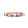 Load image into Gallery viewer, baguette-and-round-diamond-band-with-orange-sapphire-in-rose-gold-fdewb318gsaorsleep-nl-rg
