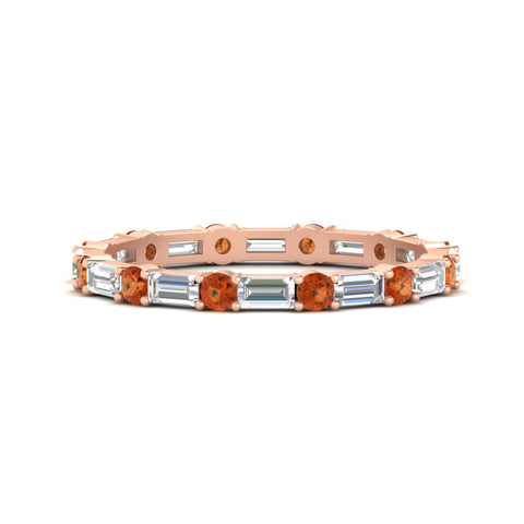 baguette-and-round-diamond-band-with-orange-sapphire-in-rose-gold-fdewb318gsaorsleep-nl-rg