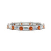 Load image into Gallery viewer, baguette-and-round-diamond-band-with-orange-sapphire-in-white-gold-fdewb318gsaorsleep-nl-wg