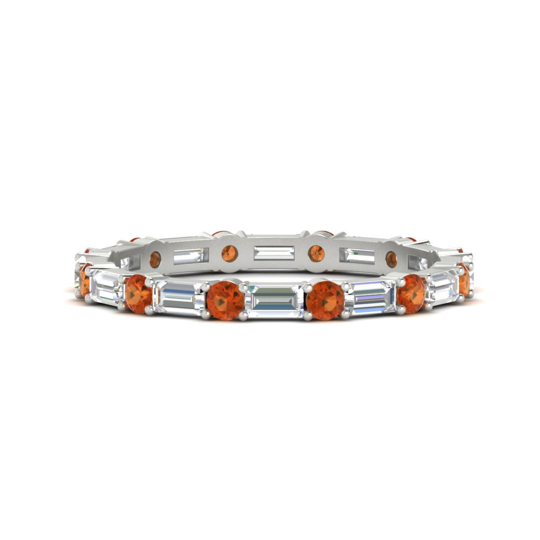 baguette-and-round-diamond-band-with-orange-sapphire-in-white-gold-fdewb318gsaorsleep-nl-wg