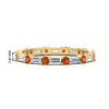 Load image into Gallery viewer, baguette-and-round-diamond-band-with-orange-sapphire-in-yellow-gold-fdewb318gsaorsleep-nl-yg-hw