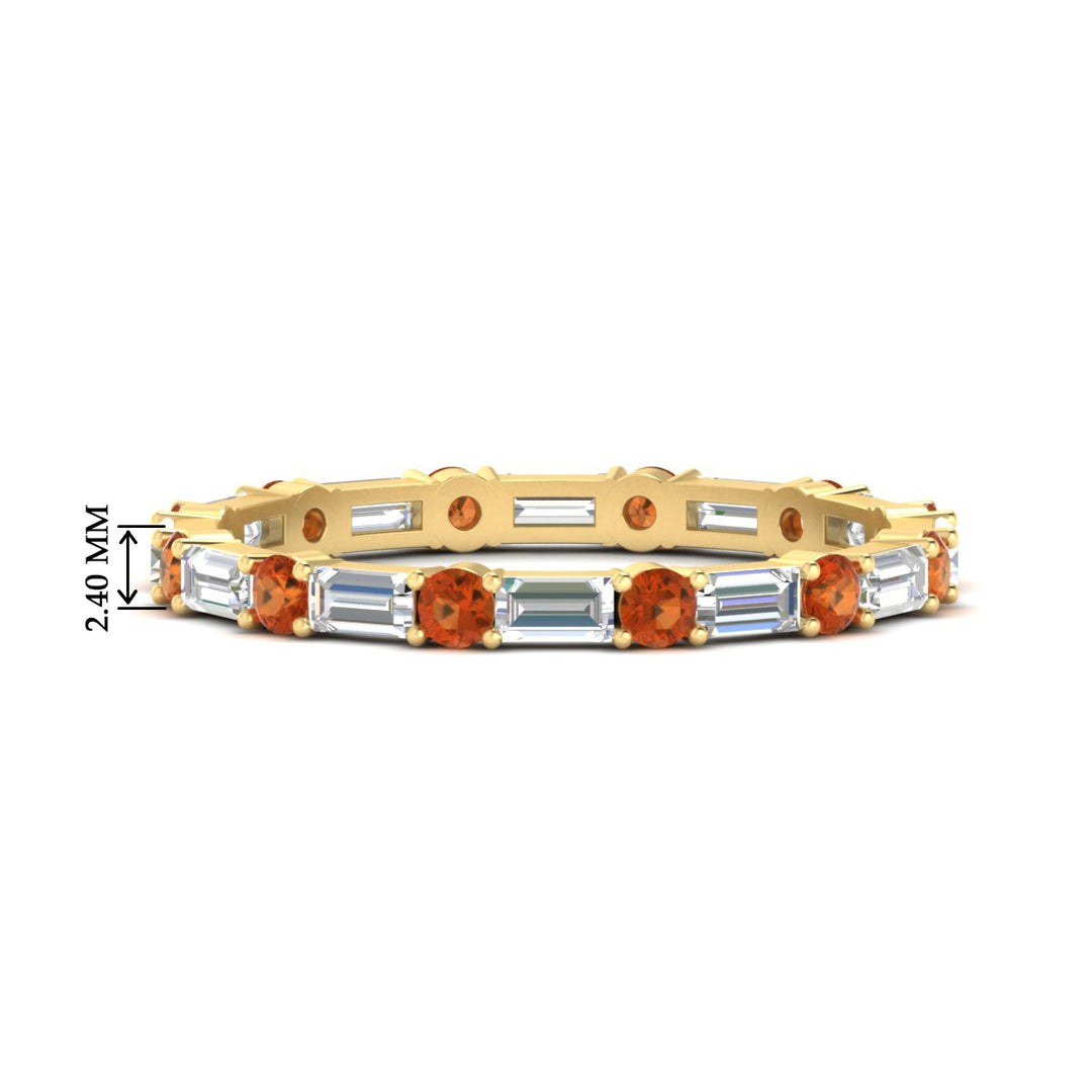 baguette-and-round-diamond-band-with-orange-sapphire-in-yellow-gold-fdewb318gsaorsleep-nl-yg-hw
