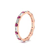 Load image into Gallery viewer, baguette-and-round-diamond-band-with-pink-sapphire-in-rose-gold-fdewb318gsadrpiangle2-nl-rg