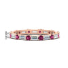 Load image into Gallery viewer, baguette-and-round-diamond-band-with-pink-sapphire-in-rose-gold-fdewb318gsadrpisleep-nl-rg-hw
