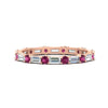 Load image into Gallery viewer, baguette-and-round-diamond-band-with-pink-sapphire-in-rose-gold-fdewb318gsadrpisleep-nl-rg