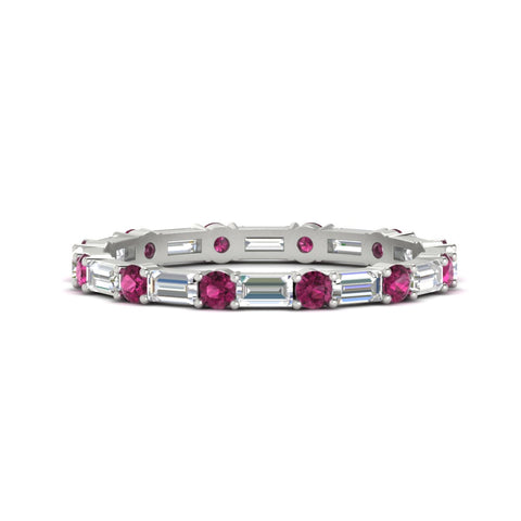 baguette-and-round-diamond-band-with-pink-sapphire-in-white-gold-fdewb318gsadrpisleep-nl-wg
