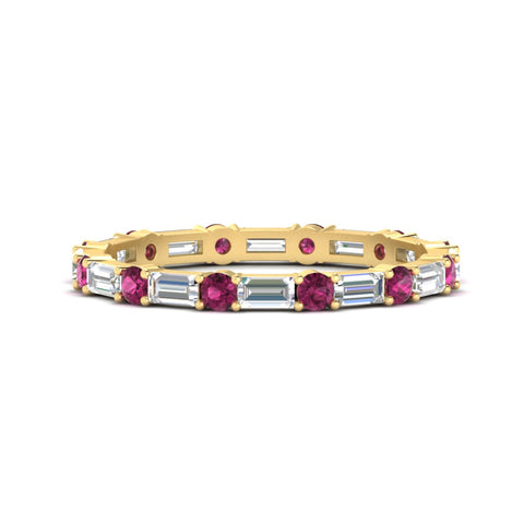 baguette-and-round-diamond-band-with-pink-sapphire-in-yellow-gold-fdewb318gsadrpisleep-nl-yg