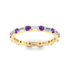 Load image into Gallery viewer, baguette-and-round-diamond-band-with-purple-topaz-in-yellow-gold-fdewb318gvitoangle5-nl-yg