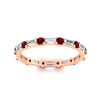 Load image into Gallery viewer, baguette-and-round-diamond-band-with-ruby-in-rose-gold-fdewb318grudrangle5-nl-rg