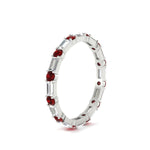 Load image into Gallery viewer, baguette-and-round-diamond-band-with-ruby-in-white-gold-fdewb318grudrangle2-nl-wg
