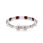 Load image into Gallery viewer, baguette-and-round-diamond-band-with-ruby-in-white-gold-fdewb318grudrangle5-nl-wg
