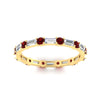 Load image into Gallery viewer, baguette-and-round-diamond-band-with-ruby-in-yellow-gold-fdewb318grudrangle5-nl-yg