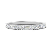 Baguette And Round Thin Stack Band