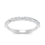 Load image into Gallery viewer, Baguette And Round Thin Stack Band
