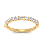 Load image into Gallery viewer, Baguette And Round Thin Stack Band
