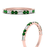 Load image into Gallery viewer, Baguette And Round Thin Stack Band
