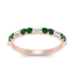 Load image into Gallery viewer, Baguette And Round Thin Stack Band
