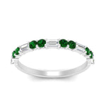 Load image into Gallery viewer, Baguette And Round Thin Stack Band
