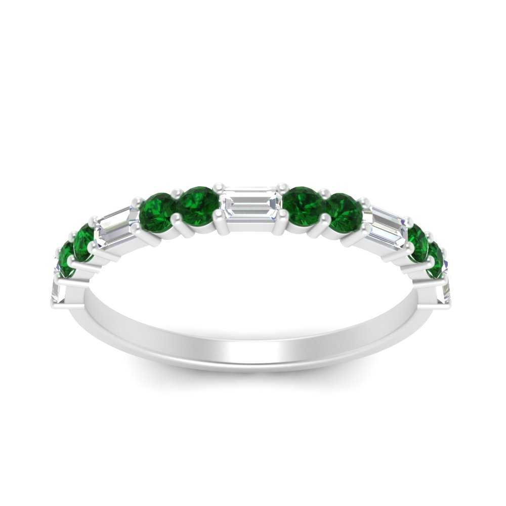 Baguette And Round Thin Stack Band