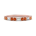 Load image into Gallery viewer, Baguette And Round Thin Stack Band
