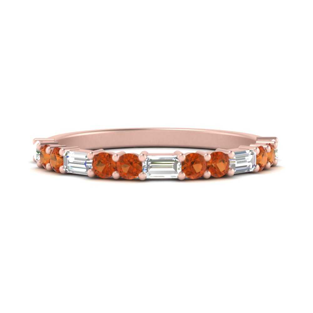 Baguette And Round Thin Stack Band