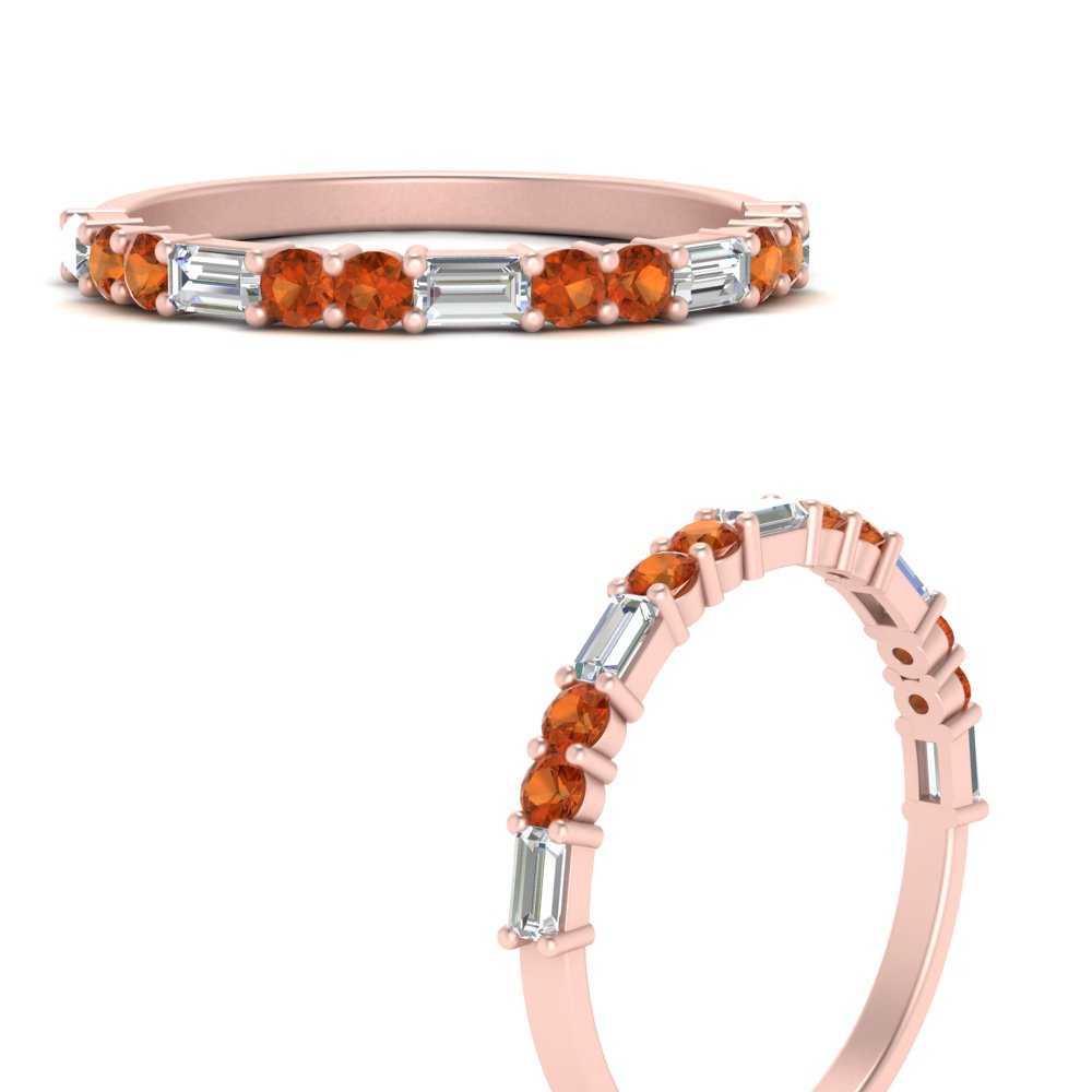 Baguette And Round Thin Stack Band