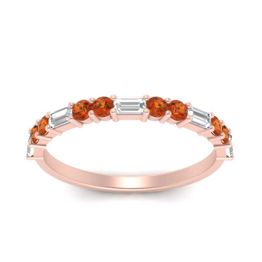 Baguette And Round Thin Stack Band