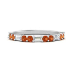 Load image into Gallery viewer, Baguette And Round Thin Stack Band
