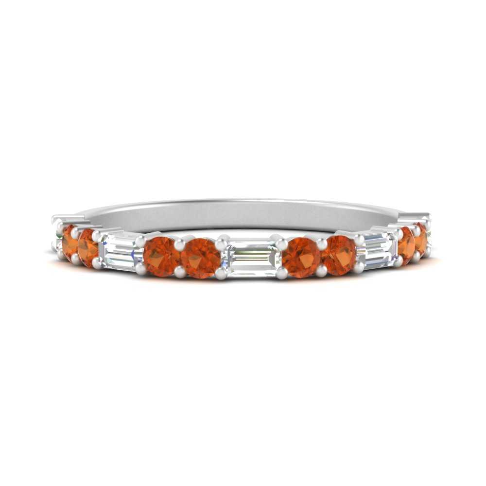 Baguette And Round Thin Stack Band