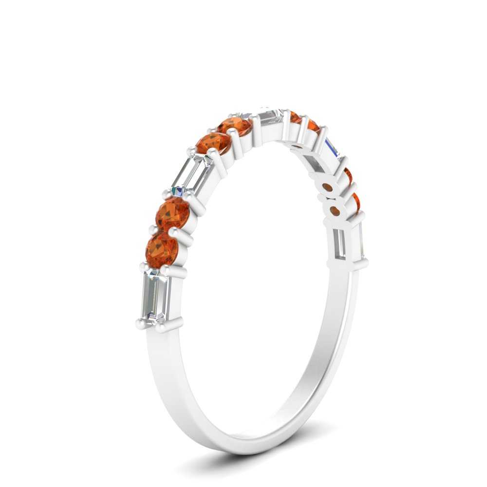 Baguette And Round Thin Stack Band