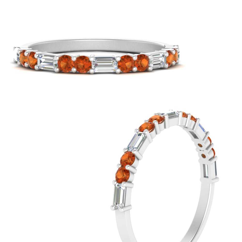 Baguette And Round Thin Stack Band