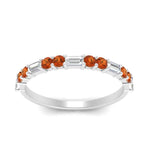 Load image into Gallery viewer, Baguette And Round Thin Stack Band
