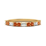 Load image into Gallery viewer, Baguette And Round Thin Stack Band
