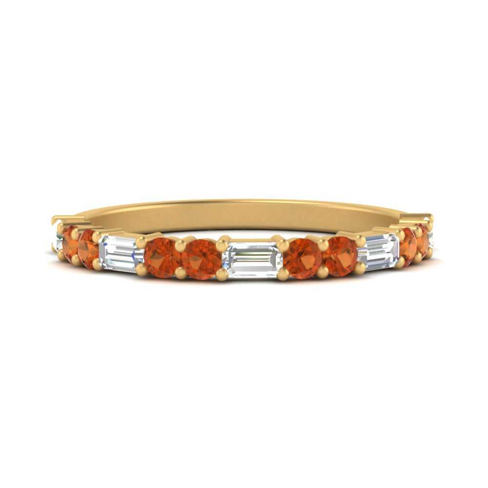 Baguette And Round Thin Stack Band