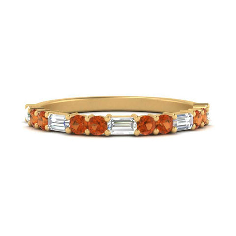 Baguette And Round Thin Stack Band