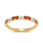 Load image into Gallery viewer, Baguette And Round Thin Stack Band
