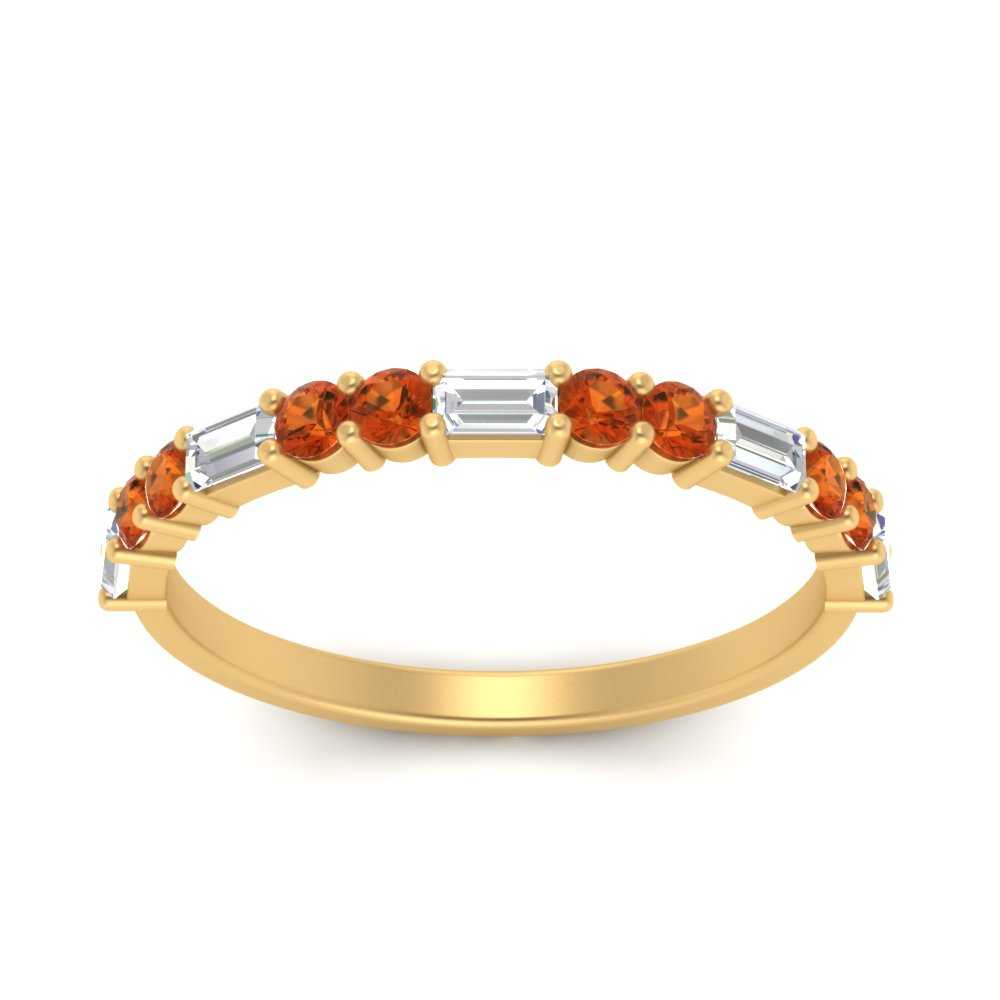 Baguette And Round Thin Stack Band