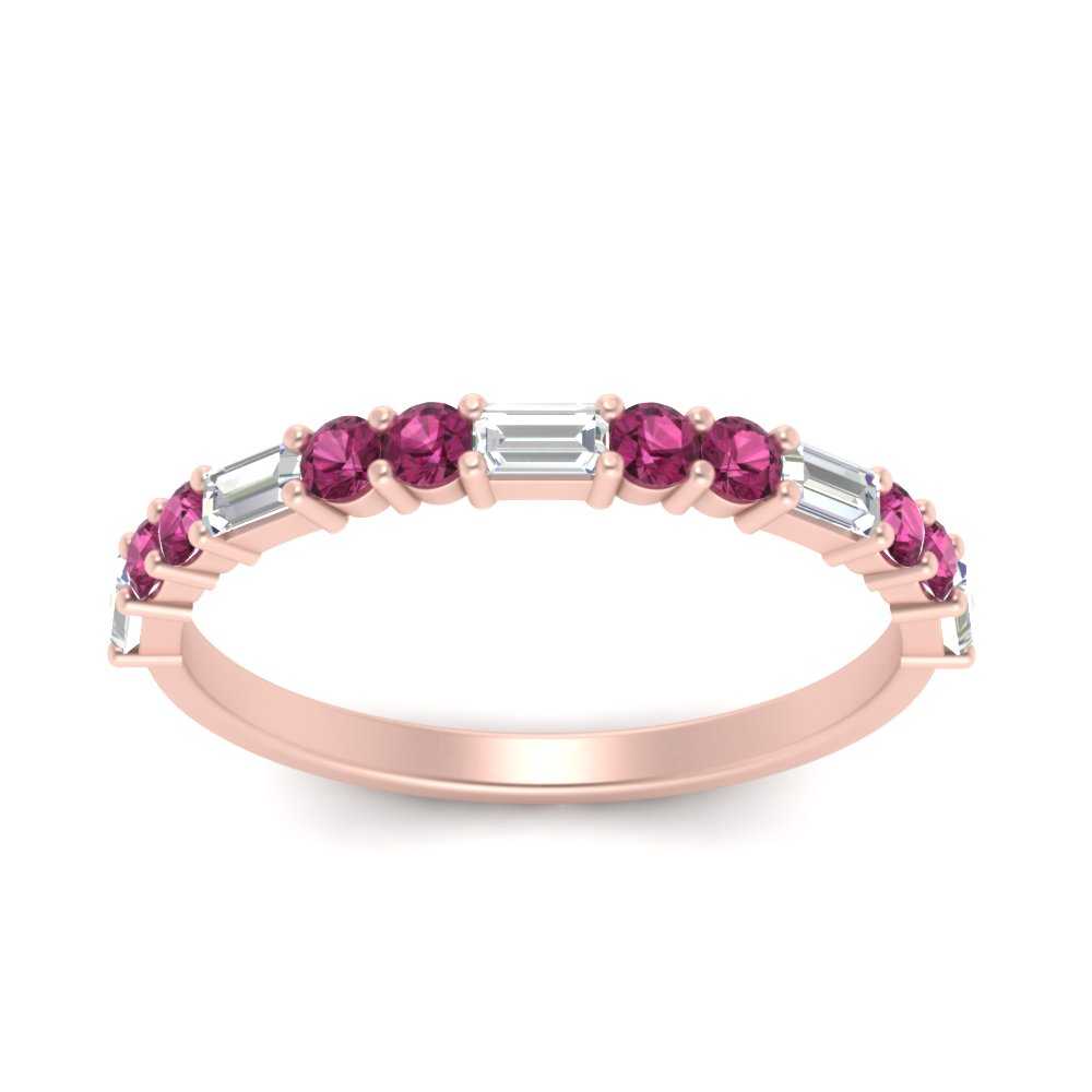 Baguette And Round Thin Stack Band